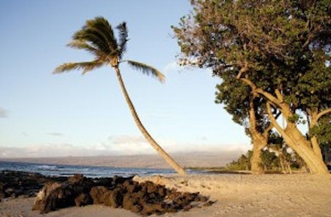 Beach scene on the island of Oahu, Hawaii