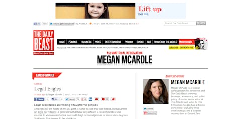 Asymmetrical Information (The Daily Beast)