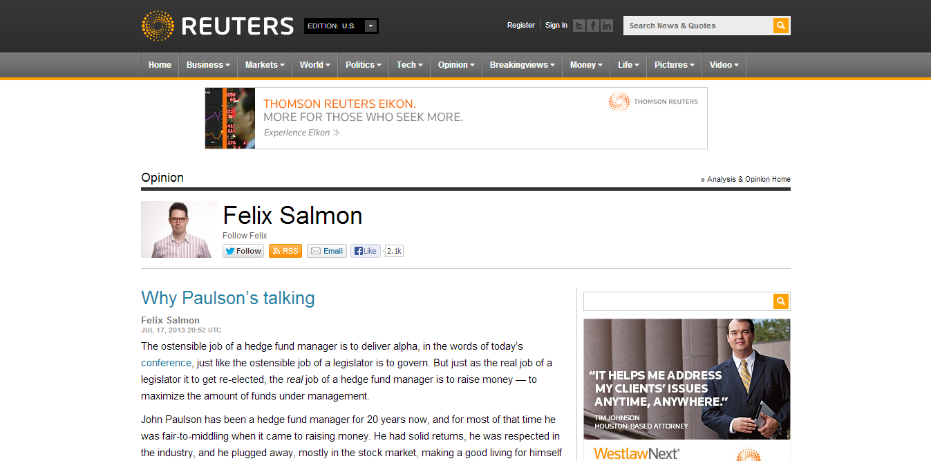 Felix Salmon (Reuters)