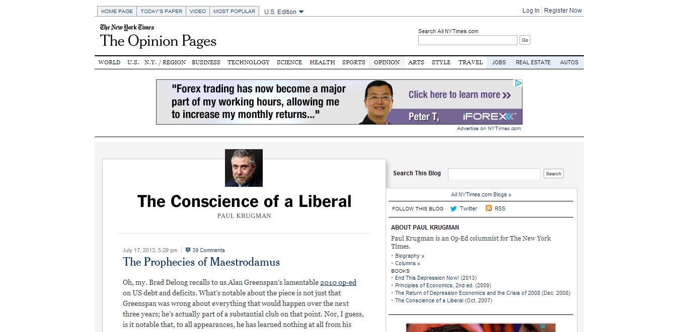 The Conscience of a Liberal (Paul Krugman)