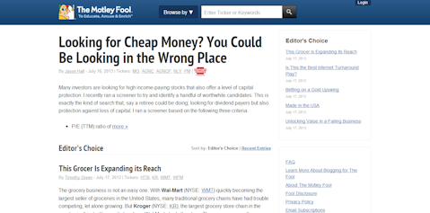 The Motley Fool Blogging Network