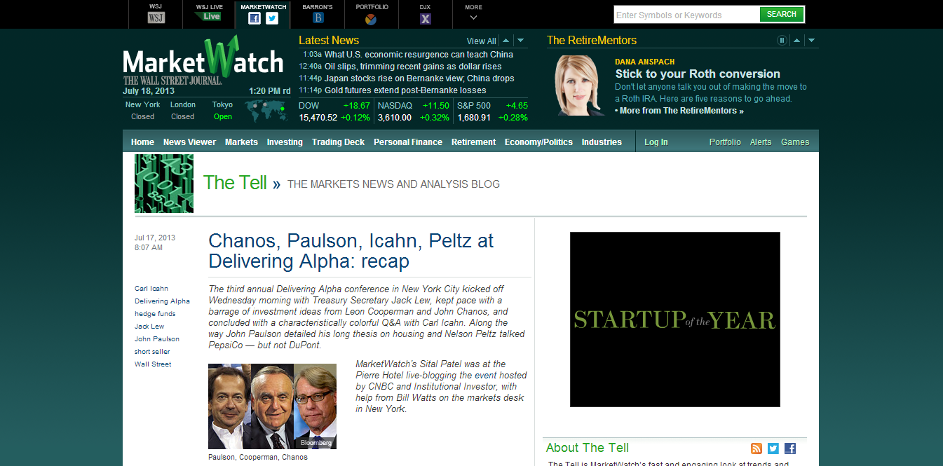 The Tell (MarketWatch)