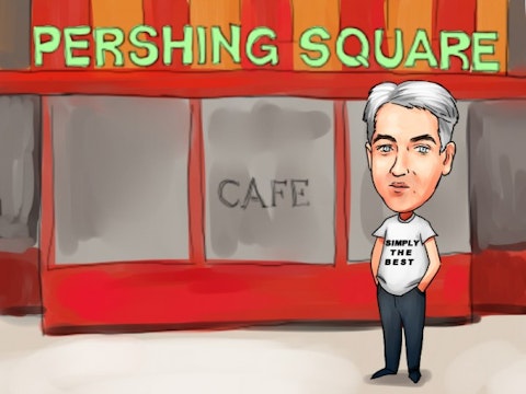 Bill Ackman in front of Perishi