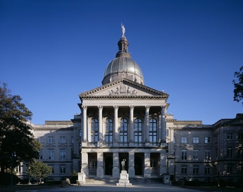 Georgia Capitol Building in Atlanta, Georgia built 1885-1889.