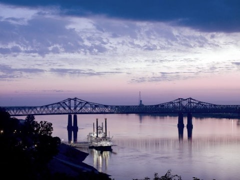 Mississippi River in Natchez, Mississippi 11 Most Religious States in America