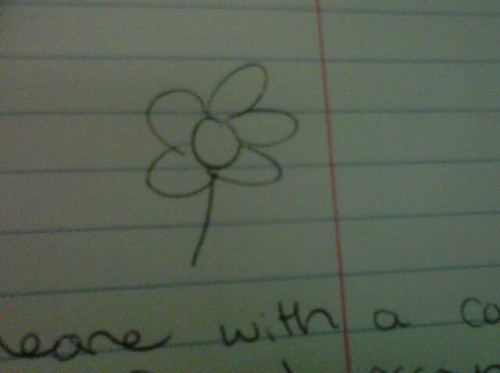 Flower_on_yellow_pad