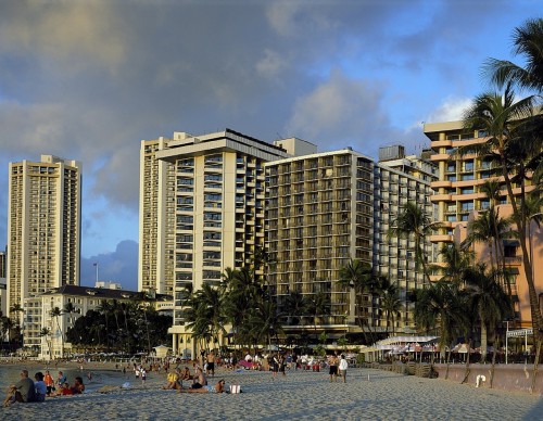 Hawai Waikiki beach Honolulu urban beach ocean
