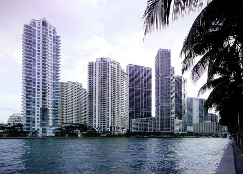 Miami, Florida,Skyscrapers, urban, water