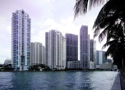 Miami, Florida,Skyscrapers, urban, water