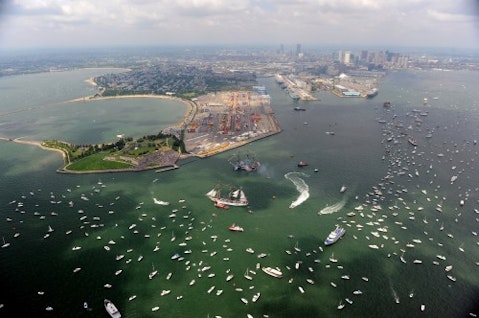 boston-Massachusetts-bay-harbor-aeiral view-ships-gala