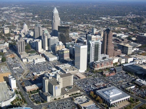 charlotte north carolina, aerial view, buildings