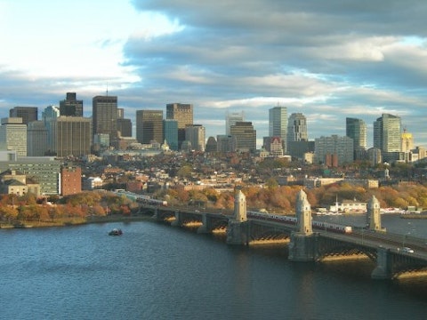 skyline-Boston Massachusetts Cityscape panoramic
