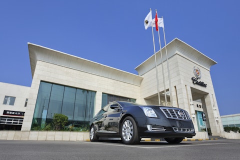 General Motors Company (NYSE:GM), showroom, car, Cadillac