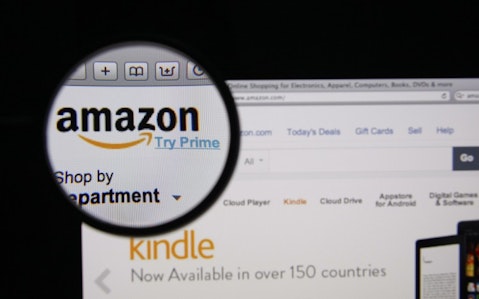 Amazon.com, Inc. (NASDAQ:AMZN), Homepage, Close Up, Logo, Sign, Website, Online Shopping, Screen