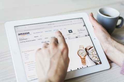 Amazon.com, Inc. (NASDAQ:AMZN), Homepage, Online, Tablet, iPad, Shopping, Home, Screen