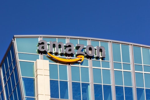 Amazon.com, Inc. (NASDAQ:AMZN), Sign, Building, headquarters, Logo, Brand