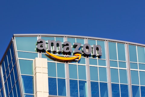 Amazon.com, Inc. (NASDAQ:AMZN), Sign, Building, headquarters, Logo, Brand