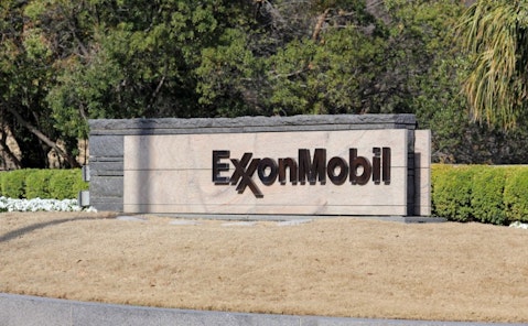 Exxon Mobil Corporation (NYSE:XOM), Sign, headquarters, Logo, Symbol, Building, Gas, Oil