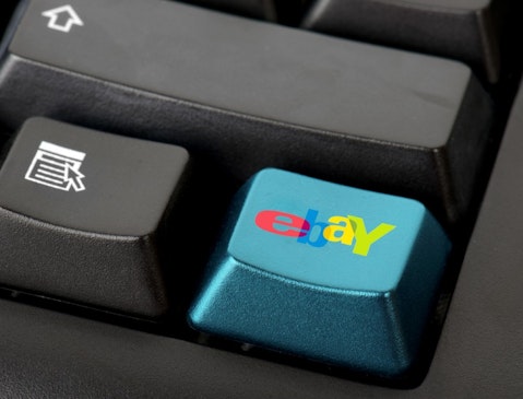 eBay Inc (NASDAQ:EBAY), button, keyboard, sign, symbol, logo, app
