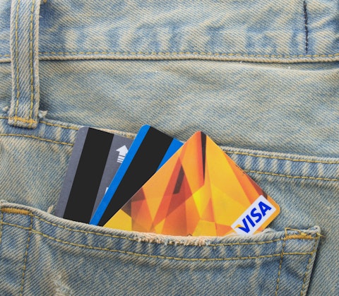 Visa Inc (NYSE:V), card, pocket, jeans, credit cards, bank
