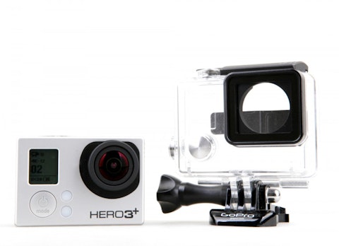 GoPro Inc (NASDAQ:GPRO), Action camera, Hero 3, Plus, Black edition,Isolated,