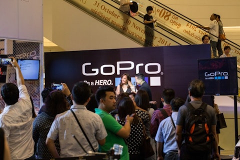 GoPro Inc (NASDAQ:GPRO), Sign, Logo, Brand, People, Presentation, Hero 4, Be hero, Thailand