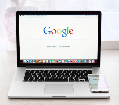 Google Inc (NASDAQ:GOOGL), homepage, search, laptop screen, display, browse, network, isolated