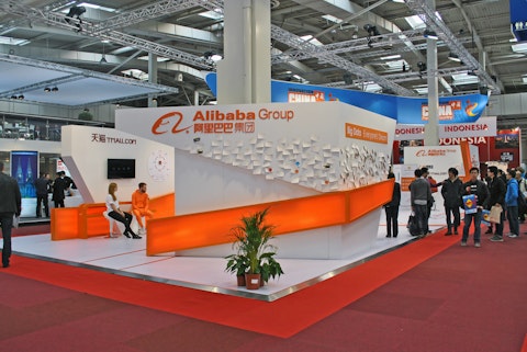 Alibaba Group Holding Ltd (NYSE:BABA), Booth of Alibaba Group, IT tradew show, website, group, chinese