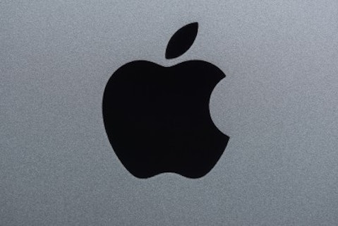 Apple Inc. (NASDAQ:AAPL), Apple Logo, Brand, Sign, Black, Isolated,