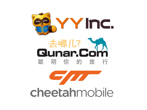 YY Inc (YY), NASDAQ:YY, Qunar Cayman Islands Ltd (QUNR), NASDAQ:QUNR, Cheetah Mobile Inc (CMCM), NYSE:CMCM,