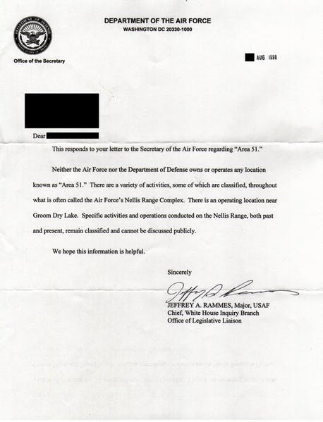 Declassified Facts about Area 51 Name