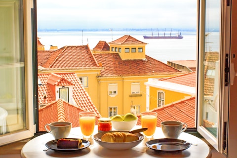 breakfast, meal, food, window, site shutterstock_163471160 Lisbon, food, breakfast, view, window, good, european, travel, alfama, looking, home, sea, roofs, plate, open, roof, at, mediterranean, scene, through, exterior, table, tile, honeymoon, river, red, drink, countries, urban, happiness, culture, panoramic, built, cup, tagus, morning, traditional, feel, building, portugal, frame, city, interior, vacations, portuguese, cake, scenic, house, tourism, juice, beautiful, romance, comfortable, structure, europe, glass, cityscape