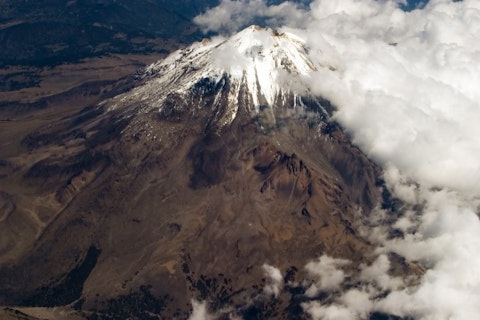 mexico, aerial, view, peak, vulcan, national, cloud, reserve, landmark, panoramic, active, lava, volcanic, vulcanology, southern, crater, up 11 Tallest Mountains in North America