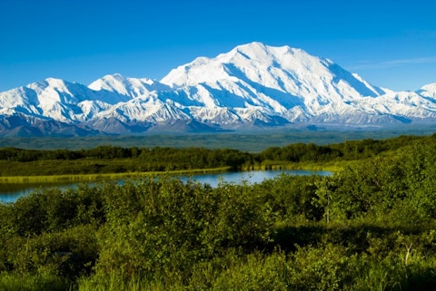 mckinley, mount, denali, alaska, view, alaskan, snow, outdoor, cold, america, park, river, north, lake, range, mountainous, mt., reflection, wind, winter, wilderness 11 Tallest Mountains in North America
