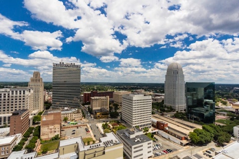 salem, winston, north, carolina, triad, downtown, piedmont, green, white, business, urban, horizon, skyline, finance, clouds, architecture, city, blue, buildings, sky, scene, cityscape 20 Most Religious Cities In The United States