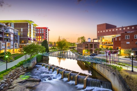  south, carolina, sc, downtown, park, america, usa, town, river, night, skyline, reedy, dusk, united, southern, falls, states, city, us, buildings, greenville, townscape, cityscape 20 Most Religious Cities In The United States