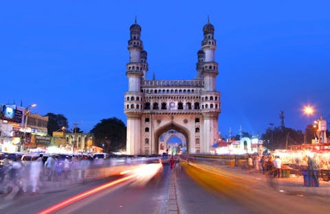 travel, tour, nizam, trade, market, 1591, architecslamic, street, stone, lighting, cars, illuminated, 15 Most Educated States in India