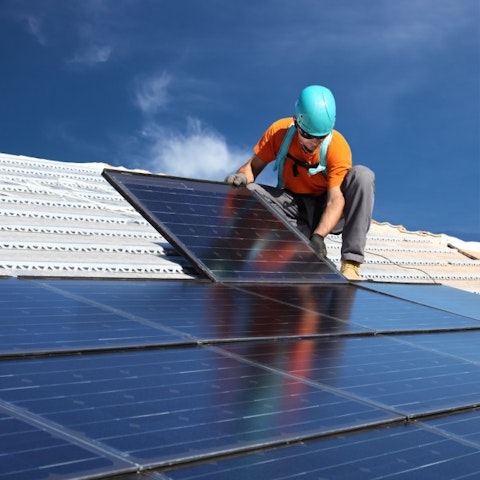solar, panel, power, roof, roofer, home, green, building, electricity, worker, renewable, alternative, work, generator, business, rooftop, man, array, smiling, hardhat, grid, 11 Fastest Growing Blue Collar Jobs 