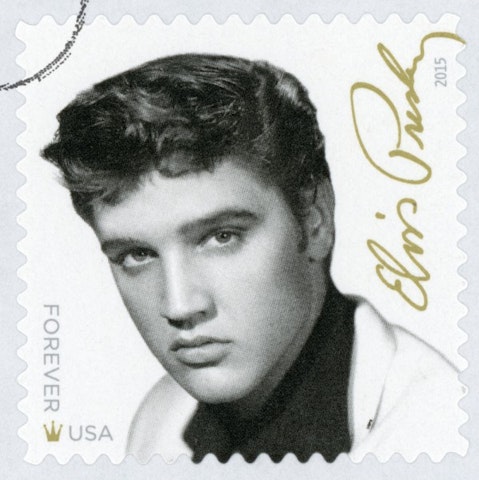 presley, musician, commemorative, delivery, square, post, usa, roll, elvis, stamp, white, rock, music, shipping, perforated, history, guitarist, star, postal, legend, service,6 Elvis Presley Conspiracy Theories