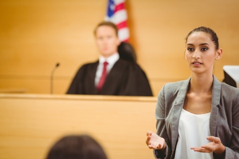 lawyer, court, courtroom, america, on, statement, view, legal, day, lawsuit, adult, talking, male, frowning, female, foreground, system, front, robes, of, woman, unsmiling, 11 Cities With The Highest Demand for Lawyers
