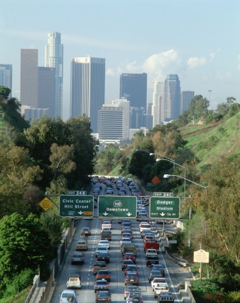 traffic, freeway, california, highways, la, buildings, usa, us, roads, american, expressway, urban, north america, america, travel, high rise, trees, skyline, traffic jam, 11 Busiest Highways in America