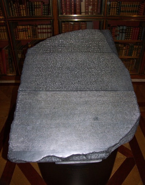 rosetta, stone, british, museum, london, egypt, england, uk, hieroglyphic, hieroglyphs, travel, translation, scripts, sign, history, greece, antiquity, greek, black, translate, artifact, ancient, 10 Most Famous Artifacts from the Ancient World