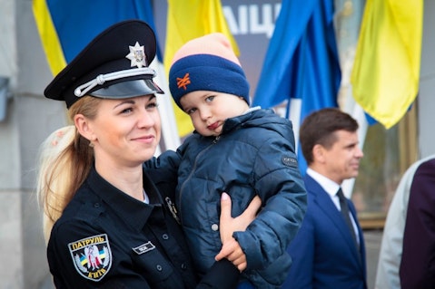 woman, many, boy, sign, symbol, start, girl, affairs, internal, kid, child, functioning, uniform, man, police, new, event, smile, young, holding, ukraine, beautiful, recruits, 11 Countries With Highest White Population