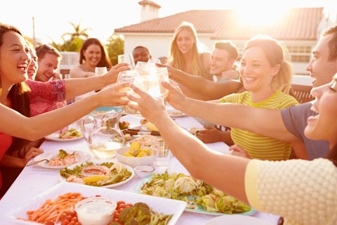 friends, eating, outdoors, wine, summer, drinking, meal, group, fun, food, home, having, laughing, asian, at, alcohol, salad, talking, ethnic, racial, black, african, men, multi, Top 11 Countries that are Most Friendly to Expats and Retirees
