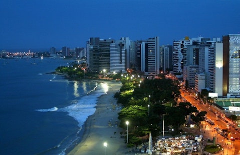 brazil, beach, coastal, coast, travel, skyline, city, buildings, sea, water, nightlife, landscape, ocean