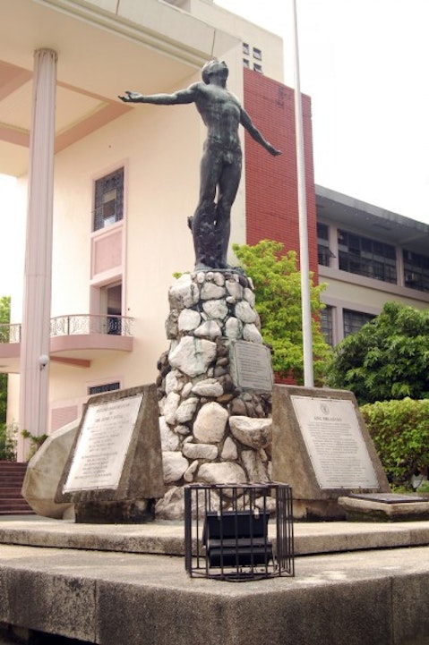oblation, statue, study, course, symbol, nude, asia, learn, of, erect, education, art, knowledge, college, the, test, understand, state, philippines, built, mind, degree, up,