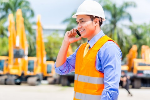 rental, phone, mining, engineer, hardhat, asian, heavy, machinery, digger, telephone, indonesian, male, orange, people, worker, supervisor, equipment, protection,