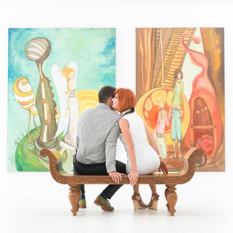 adult, art, artist, artistic, attractive, beautiful, bench, canvas, caucasian, collection, colorful, communication, contemporary, couple, courtship, creative, creativity, culture, education, entertainment, exhibit, exhibition, female, flirting, frame, friendship, gallery, gossip, happy, indoor, leisure, lifestyle, lovers, male, man, museum, paintings, people, person, psychedelic, relationship, room, seat, secret, sitting, together, visiting, whispering, woman, young