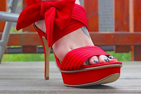 Red stilettoes
