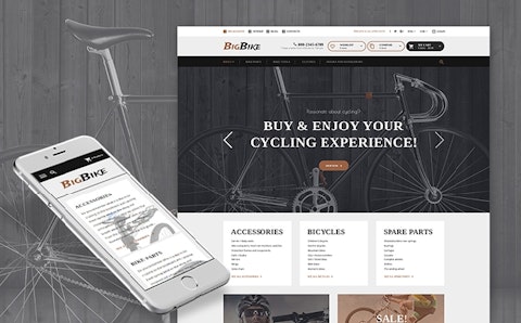 Challenging BigBike Responsive PrestaShop Theme for Bike Shop